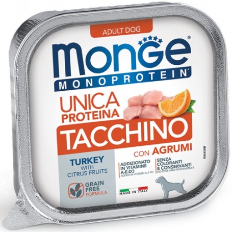 Monge Dog Pate' Fruit Tacchino-Agrumi 150Gr