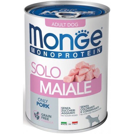 Monge Dog Pate' Monoproteico Maiale 400Gr