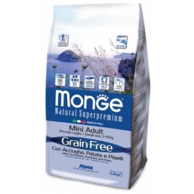 Monge Grain Free Mini Adult Acciughe Patate Piselli 2,5Kg