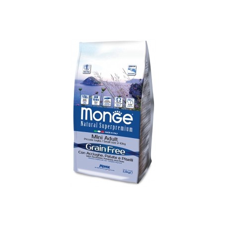 Monge Grain Free Mini Adult Acciughe Patate Piselli 2,5Kg