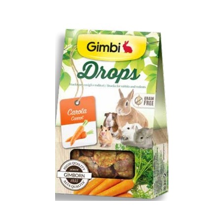 Snack Roditori Gimbi Drops Carote 50Gr