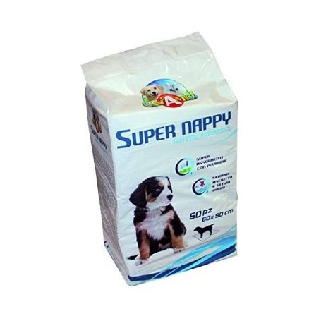 Tappetino Assorbente Per Cani Super Nappy 60X90 50Pz