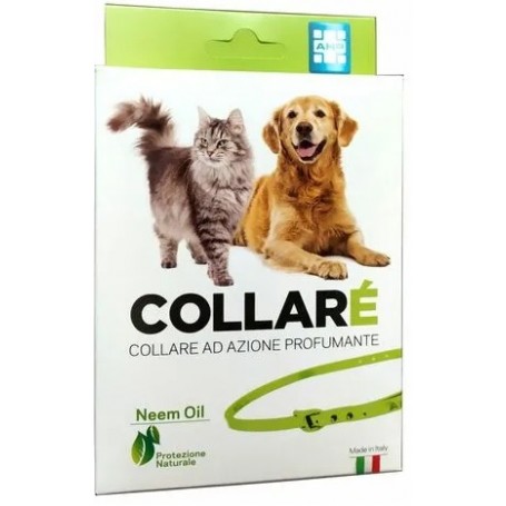AHP Collare Naturale Olio di Neem Verde Fragranza Erbacea per Cani e Gatti