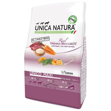 Unica Natura Unico Maxi Cinghiale, riso, carote 12kg