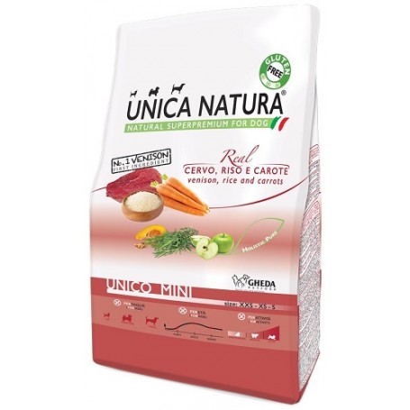 Unica natura Unico Mini Cervo, riso, carote 2,5kg