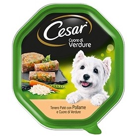 Cesar Selezione dell'Orto Tenero Patè con Pollame con Cuore di Verdure 150gr