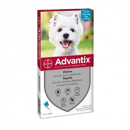 Advantix Cani Da 4 A 10Kg  - 4 Fiale