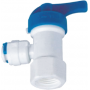 Raccordo Osmosi - Valvola di Chiusura con Attacco Rapido 1/4 x 1/4"Filetto Femmina per Impianti ad Osmosi