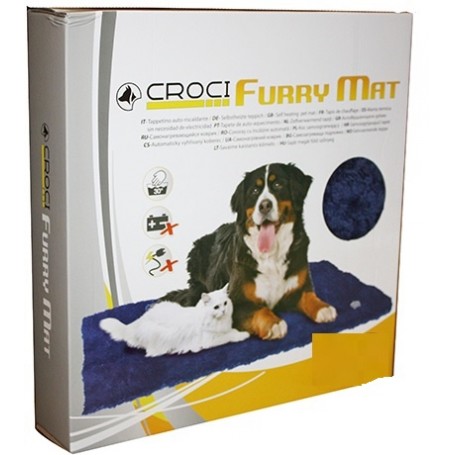 Tappetino Auto-Riscaldante Furry 90x64 Blu