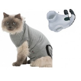 Trixie Body Protettivo Tutina Posto Operatoria Per Gatti S-M Grigio