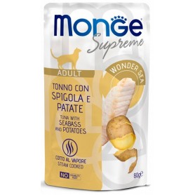 Monge Supreme Gatto Bustina Adult Tonno con Spigola e Patate 80gr