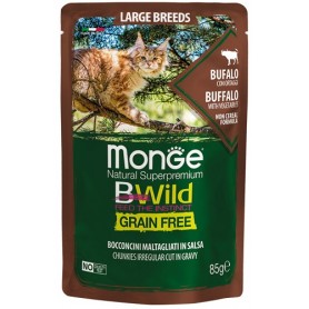 Monge Bwild Cat Bustine Bocconcini Maltagliati in Salsa Bufalo con Ortaggi 85gr