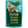 Monge Bwild Cat Bustine Bocconcini Maltagliati in Salsa Merluzzo con Gamberetti e Ortaggi