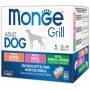 Monge Grill Dog Multipack Agnello con Ortaggi Maiale e Salmone 12pz