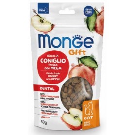 Monge Gift Cat Snack Meat Minies Dental Coniglio con Mela 50gr