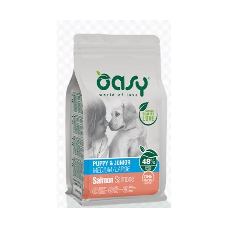 Oasy Cane Puppy Medium Large Monoprotein Salmone 2,5Kg