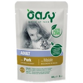 Oasy Wet Cat Bocconcini Adult Sterilised Maiale Bustina 85Gr