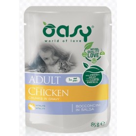 Oasy Wet Cat Bocconcini Adult Pollo Bustina 85Gr