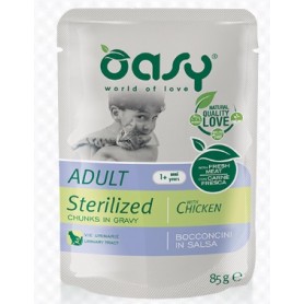 Oasy Wet Cat Bocconcini Adult Sterilised Salmone Bustina 85Gr