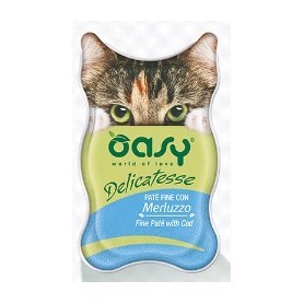 Oasy Wet Cat Delicatesse - Paté con Merluzzo Vaschetta 85gr