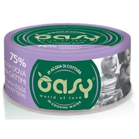 Oasy Wet Cat More Love - Pollo con Uova per Gattini Lattina 70gr