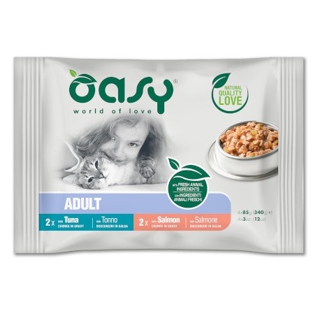 Oasy Multipack Bocconcini Gatto Adult Fish 4x85Gr