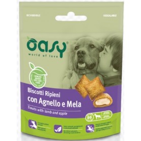 Oasy Snack Dog - Biscotti Ripieni con Agnello e Mela 80gr