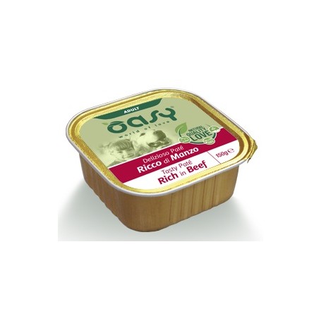 Oasy Wet Dog Delizioso Patè - Manzo Vaschetta 150gr