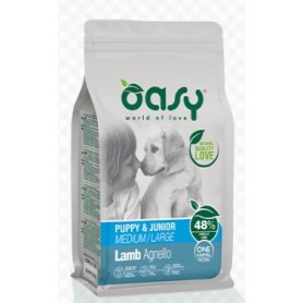 Oasy Cane Puppy Medium Large One Protein Agnello 12Kg