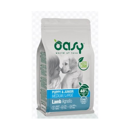 Oasy Cane Puppy Medium Large One Protein Agnello 12Kg