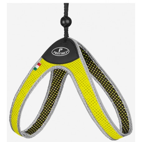 Pratiko Pettorina Air Rete Con Chiusura Laccio in Rete Giallo Fluo Taglia 3