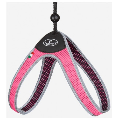 Pratiko Pettorina Air Rete Con Chiusura Laccio in Rete Rosa Fluo Taglia 2