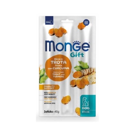 Monge Gift Sticks Dog Mobility Support Trota con Curcuma 45gr