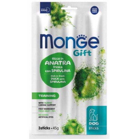 Monge Gift Sticks Dog Training Anatra con Spirulina 45gr