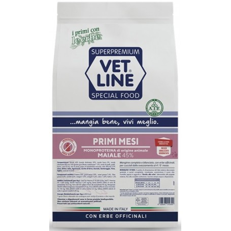 Vetline Cane Primi mesi Maiale 800gr