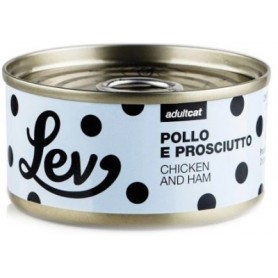 Lev Gatto Pollo e prosciutto Lattina 70gr
