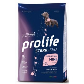 Prolife Dog Sterilised Sensitive Adult Mini Maiale e Riso 7Kg