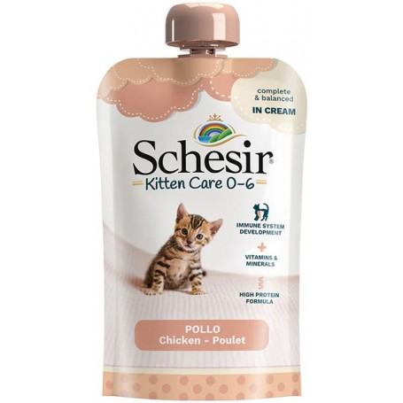 Schesir Kitten Care Cream 0-6 Mesi Pollo 150Gr