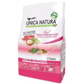 Unica Natura Gatto Unico Outdoor Prosciutto Crudo, riso e favini 1,5kg