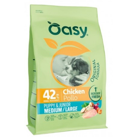 Oasy Cane Puppy Medium Large Pollo 10kg