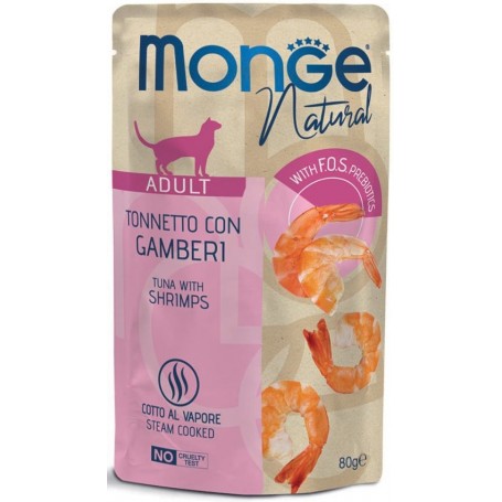 Monge Cat Buste Tonno Con Gamberi 80Gr