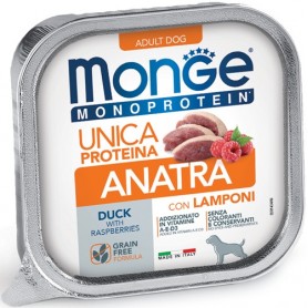 Monge Dog Pate' Fruit Anatra-Lamponi 150Gr