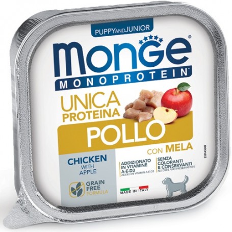 Monge Dog Pate' Fruit Junior Pollo-Mela 150Gr