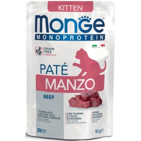 Monge Cat Bustine Patè Monoproteico Kitten Manzo 85gr
