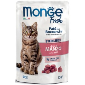 Monge Cat Fresh Bustine Sterilised Manzo 85gr