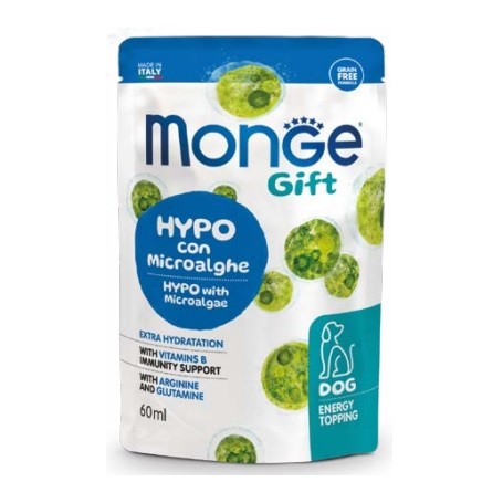 Monge Gift Snack Dog Energy Topping Idratante Hypo con Microalghe 60ml